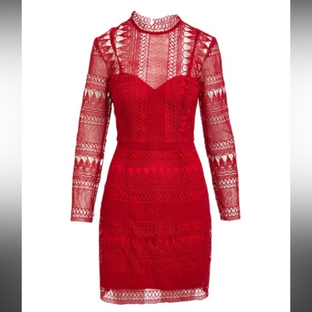 Lumier by Bariano crimson red dress size L